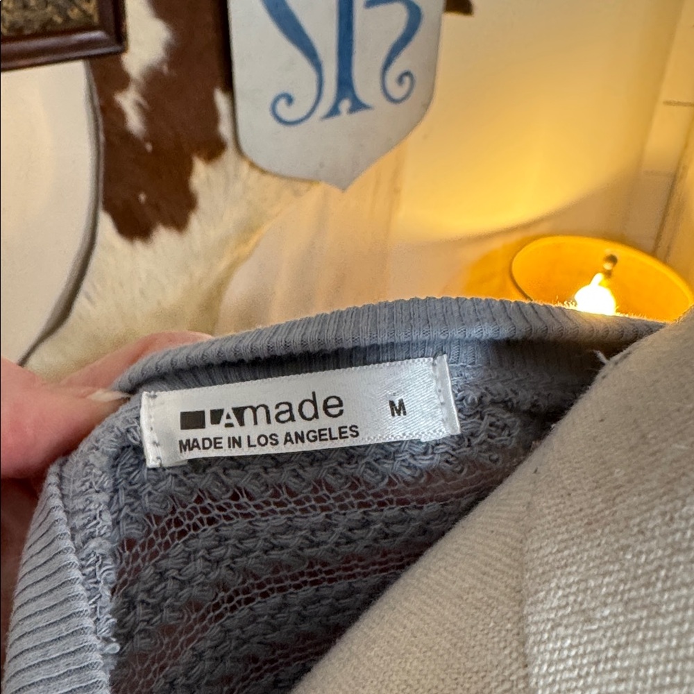 LAmade Soft Blue-Gray Knit Top - Picture 2 of 6